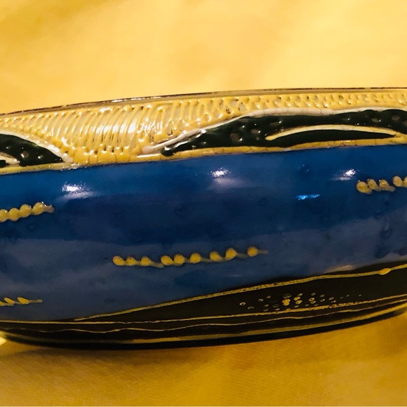 Japanese flower bowl with flower frog.  Vintage - Picture 3 of 8